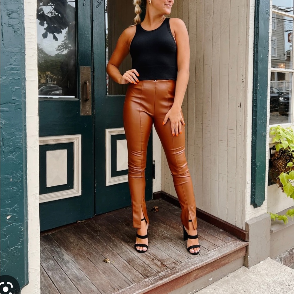 NWOT Cognac Ankle Leggings | Size S B7